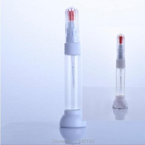 6ML10ML 60pcs/lot Empty Clear Nail Painting Pen, Plastic Nail Art Dotting Empty Bottle, Nail Oil Refillbale Container with Brush