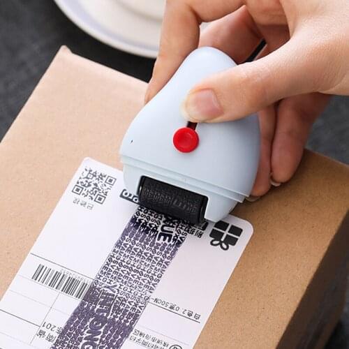 Roller Self Inking Stock Seal Tool Sealing Roller Theft unpacking privacy protection Code mini Package Private Information