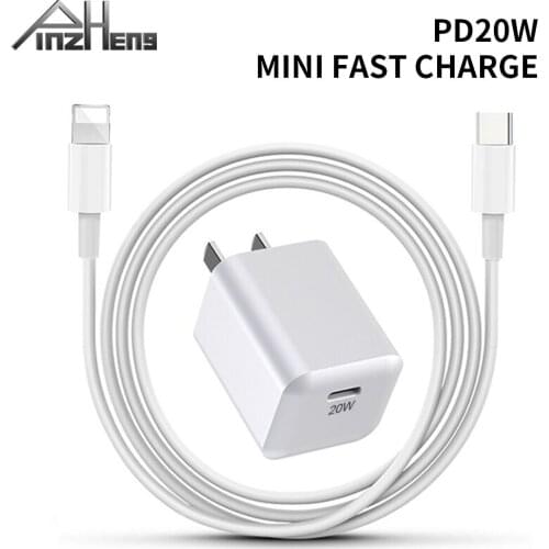 20W PD USB Type C Quick Charger Adapter For iPhone 11 12 Pro XR X Xs Max 9V 2.22A Fast Charging US Plug Travel PD Charger