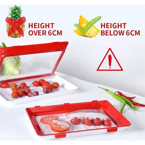 Stackable Food Vacuum Storage Tool Fresh Tray Preservation Tray Magic Fresh Tray Reusable Storage Container Keeping Fresh