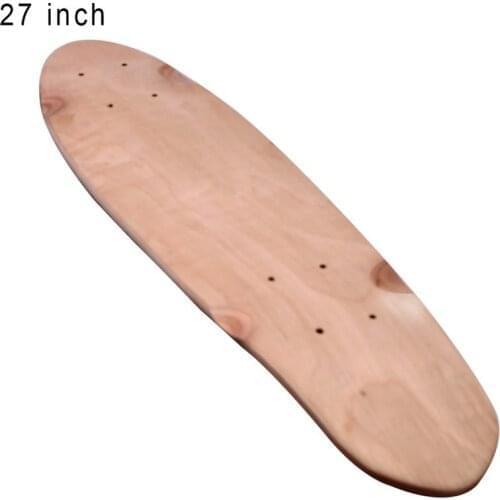24 Inch / 27 Inch Maple Deck Fish Skateboard Deck Single Rocker Skate Board Seven-Layer Deck Wood Skateboard DIY Parts