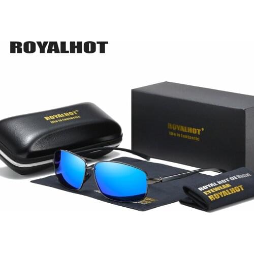 RoyalHot Men Women Polarized Sunglasses Rectangle Aloly Frame Sun Glasses Driving Glasses Shades Oculos masculino Male 90091
