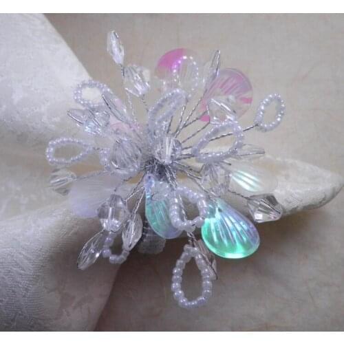 Napkin rings glass beades, bulk napkin holder