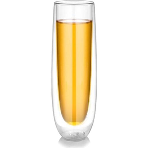 Heat-Resistant Double-Layer Glass Creative Champagne Glass High-End Red Wine Glass New Transparent Water Cup