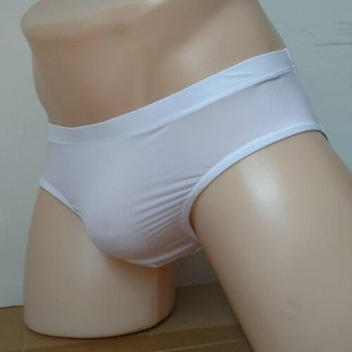 Sexy Men Ice Silk Quick Dry Underwear Transparent Briefs G-string Smooth Breathable Thongs Low Rise Seamless Gay Panties