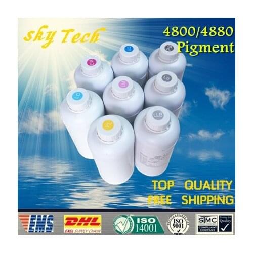 1000ML*8Pcs Quality Pigment ink for Wide-Format suit for Epson 4800 4880 , water proof ink ,Anti-UV , lasting