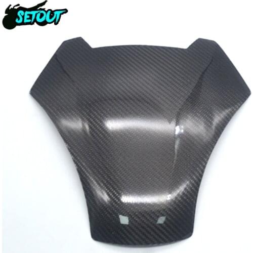 Motorcycle parts real carbon fiber fuel tank pad sticker shield fuel tank protection cover for Kawasaki ER6N 2012-2016 ER-6N