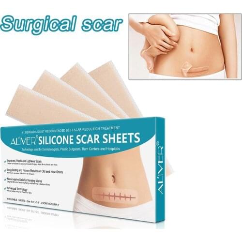 4 pcs/Box Surgical Scar Removal Patch Acne Gel Scar Therapy Silicone Patch Remove Trauma Burn Sheet Skin Scar Repair