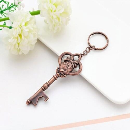 500pcs/lot Protable Retro Pineapple Key Bottle Opener Key Ring Chain Keyring Keychain Metal Beer Opener Bar Tool