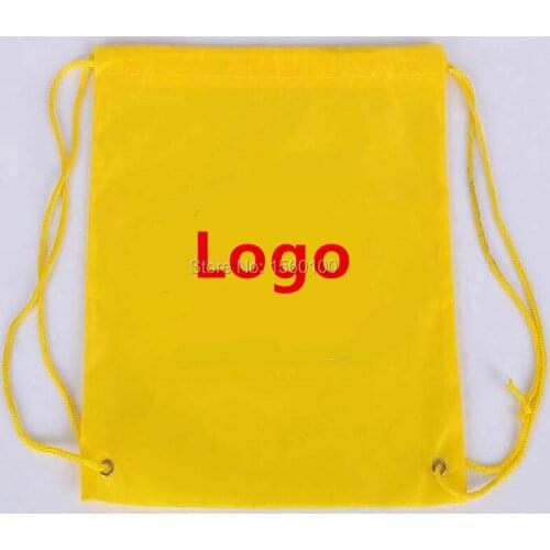500pcs/lot) Customized polyster drawstring bag 30x40cm promotional gift bag Drawstring Backpack for kids pencil bags