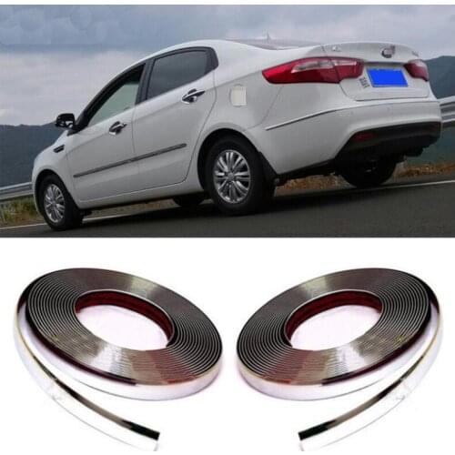 6 / 13M Car chrome-plated moulding mouldings decorative strip tape Car DI​​Y protective sticker 6mm to 30mm