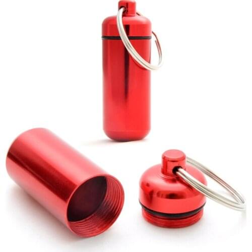 6pcs Small Pill Case Outdoor Portable First Aid Container Water Resistant ID Bottle Holder Key Ring for the Old and Kids Dropshi