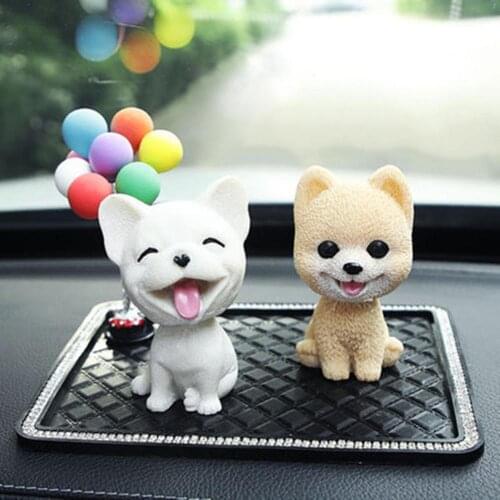 60% Hot sale in 2021 ！！ Lovely Swinging Head Simulation Dog Puppy Car Interior Dashboard Ornament Gift