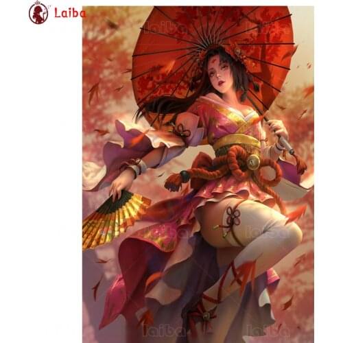 Diamond painting Fantasy art japanese woman new 5d diamond embroidery cross stitch full square round 3D DIY graffiti home decor