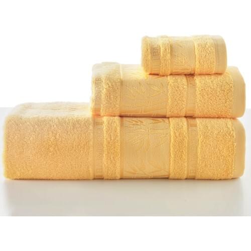 Varol Flora Bamboo Bath Towel 90 X150-Yellow