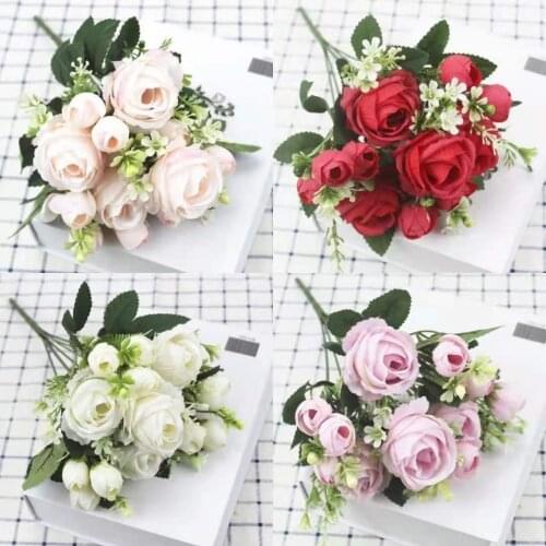 A bunch of beautiful simulation peony rose silk flower DIY home garden party wedding decoration artificial flower