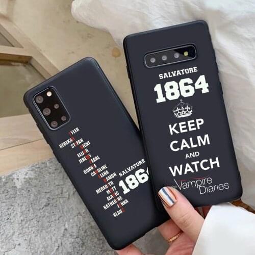 Fashion Vampire Diaries Damon black TPU Soft Silicone Phone Case For Samsung S7 S8 S9 PLUS S10PLUS S10Lite S20 S21Ultra S21PLUS