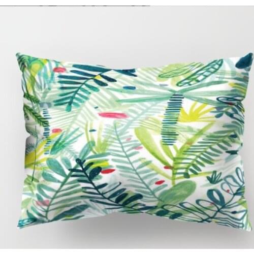 Pillow Case Cover Green Cactus Pot Plant Cartoon Pillowcase Throw 50x30cm Home