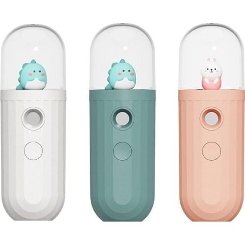 CPDD QYIYA Cute Cartoon Little Dinosaur Portable Nano Spray Face Mist Humidifier Hand-held