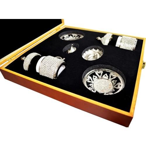 Custom Wood Gift In Box Cubic Zirconia Luxury coffee set coffeware set colander coffee filter