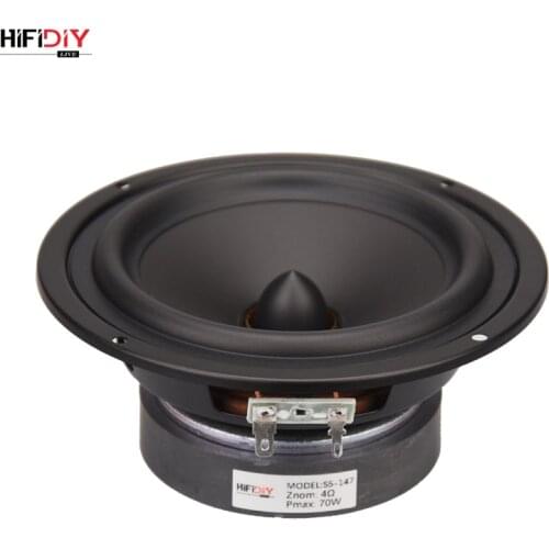 HIFIDIY LIVE HIFI speakers DIY 5 inch 5.7" Midbass Woofer speaker Unit 4 OHM 70W mica PP vibratory basin Loudspeaker S5-147