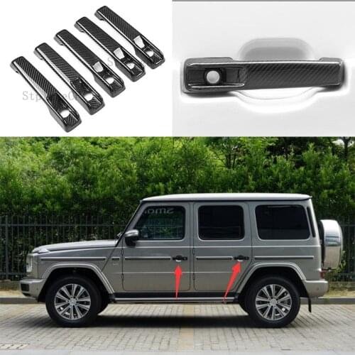 For Mercedes Benz G Class W463 W464 G65 G55 G63 G500 G550 G350 Carbon fiber door handle glove door handle decoration sticker