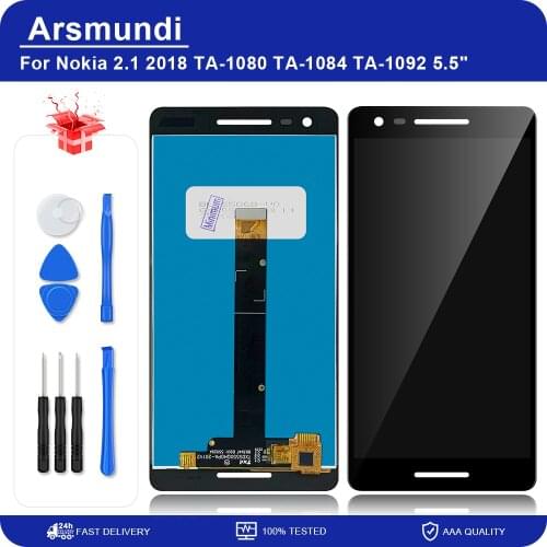 For Nokia 2.1 / 2 2018 / TA-1080 TA-1084 TA-1092 5.5" LCD Display Touch Screen Digitizer Assembly Replacement LCDs + Gift