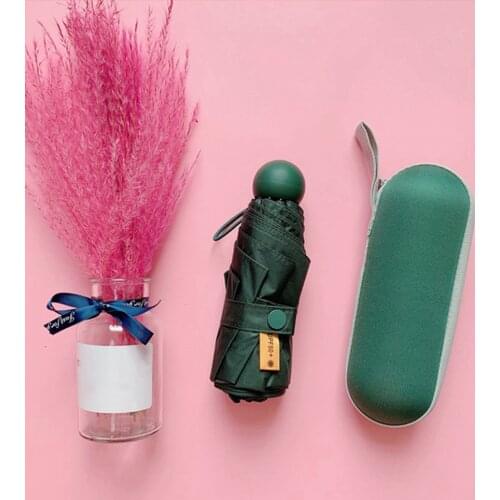 Dual-Purpose Sunscreen Anti-UV Parasol Mini Sun Umbrella Folding Vinyl Sun Umbrella Pocket Mini Umbrellas Anti-UV Waterproof