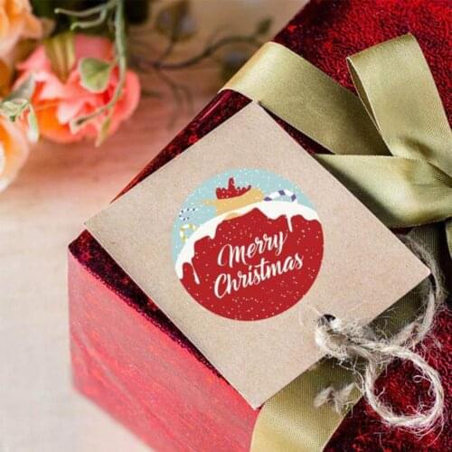 Exquisite Multi-purpose Paper Eco-friendly Christmas Sticker Roll for Gifts Bag