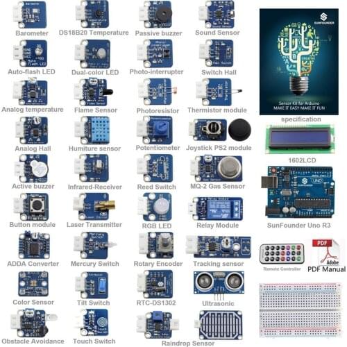 SunFounder Ultimate UNO R3 Sensor Kit V2.0 for Arduino UNO R3 Mega2560 Mega328 Nano