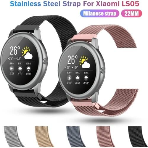 Metal Strap For Haylou Solar LS05 Band Smart Watch Wrist Bracelet Straps For XiaoMi Haylou Solar LS05 Magnetic Clasp Mesh Strap