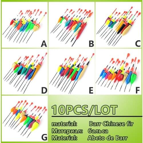 Mounchain Mix Size Color Ice Fishing Float Bobber Set Buoy Boia Floats for Carp Fishing Tackle - 10pcs