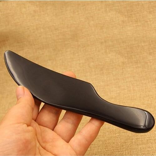 Natural Black Buffalo Horn Gua Sha Board Guasha Therapy Scraper Scraping Blade Plate Back Massage Medicine Care Tool