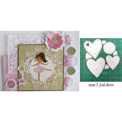 Heart Circle Frame New 2021 Metal Cutting Dies for DIY Scrapbooking Paper and Card Making Decorative Embossing Dies Craft dies