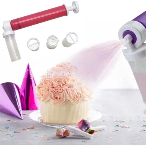 Cake Manual Airbrush Spray Gun Coloring Baking Decoration Cupcakes Desserts Pastry Decorating Spraying Tool