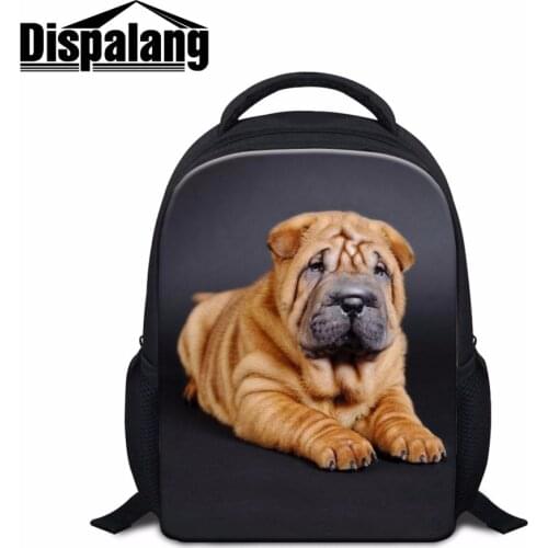 Dispalang Pug Dog Backpack for Kids Kindergarten Back Pack Small Bookbag for Preschoolers Little Girls Mini Bookbag Cute Mochila