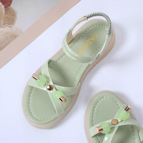 Summer New Fashion Fairy Temperament Sponge Soft Bottom Soft Surface Sandals Women All-match Comfortable Non-slip Roman Shoes