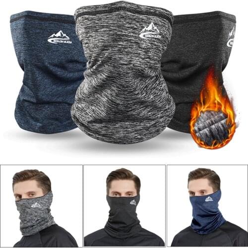 1Pc Cycling Face Mask Scarf Men Winter Neck Warmer Motorcycle Running Sports Headwear Fleece Bicycle Bandana Caps Bike Headbands