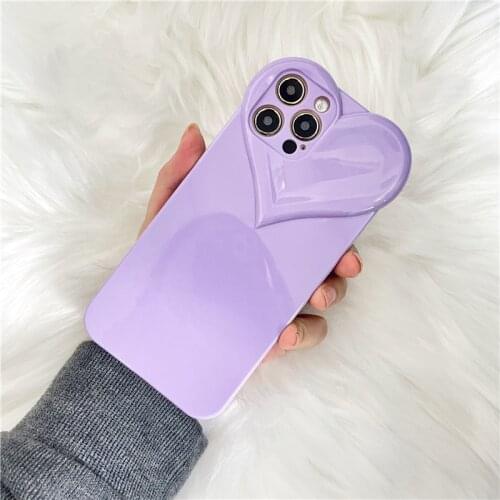 Cute Holo Heart Case for iPhone 12 Pro Max 7 8 Plus Silicone Heart Lens Protect Cover for iPhone XS XR X 11 Pro MAX SE 2020 Case