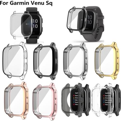 Slim Watch Cover for Garmin Venu SQ Soft Clear TPU Screen Protector for Venu SQ
