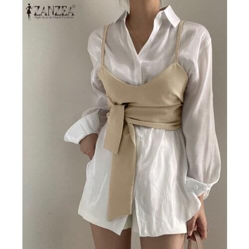 ZANZEA Womens Office Shirts