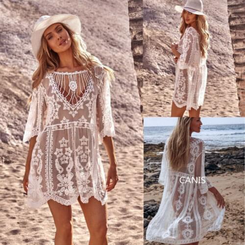 Women Lady Beachwear Swimwear Tassel Bikini Cover Up Summer Sarong Beach Blouse