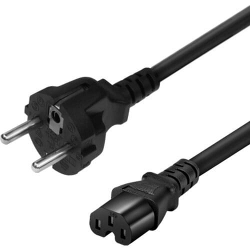 1.8m EU Schuko Power cables,Europe CEE7/7 Power Cord ,EU to C15 Power lead for household electrical appliances