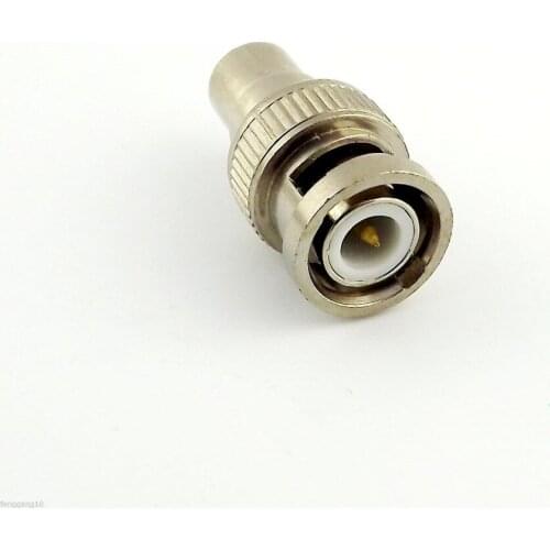 1pcs BNC Male Plug to RCA Female Jack Straight Coaxial Cable RF Adapter Connector