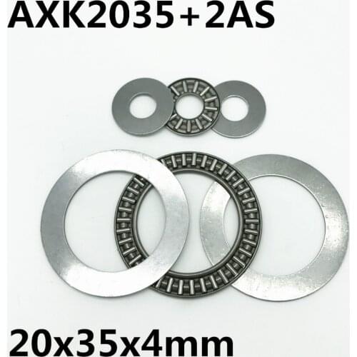 10pcs AXK2035 +2AS Thrust Needle Roller Bearing 20x35x2 mm Thrust Bearing Brand New High quality