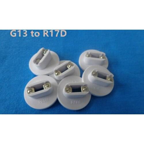 100Pcs/lot T8 led tube R17D BASE FOR LED TUBE SINGLE PIN G13 TO R17D Converters
