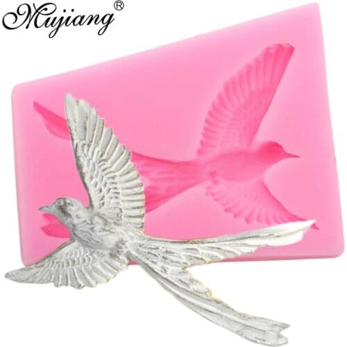 3D Tropical Birds Silicone Molds Cupcake Topper Fondant Cake Decorating Tools Polymer Clay Jewelry Mold Candy Chocolate Mould