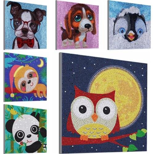 5D DIY Special Shaped Crystal Diamond Painting Dog Owl Panda Handicraft Drill 5D DIY Embroidery Cartoon Animal home Decor