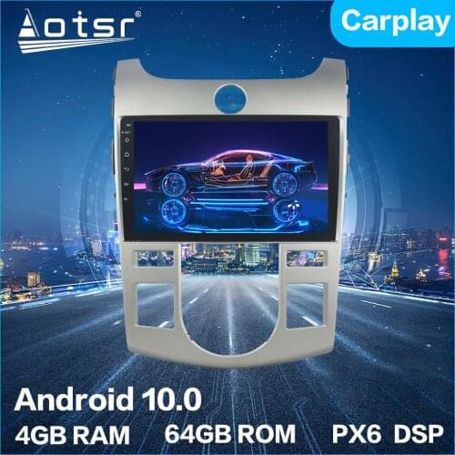 Aotsr Android 10.0 4+64GB Car Radio Player GPS Navigation Car Stereo HD Multimedia Head Unit For KIA FORTE 2008-2012 DSP Carplay