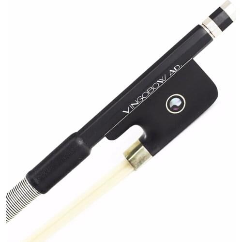 FREE SHIPPING 4/4 100M Balck Carbon Fiber VIOLA BOW Good Quality Ebony Frog and Natural White Horsehair Viola Parts Accessories